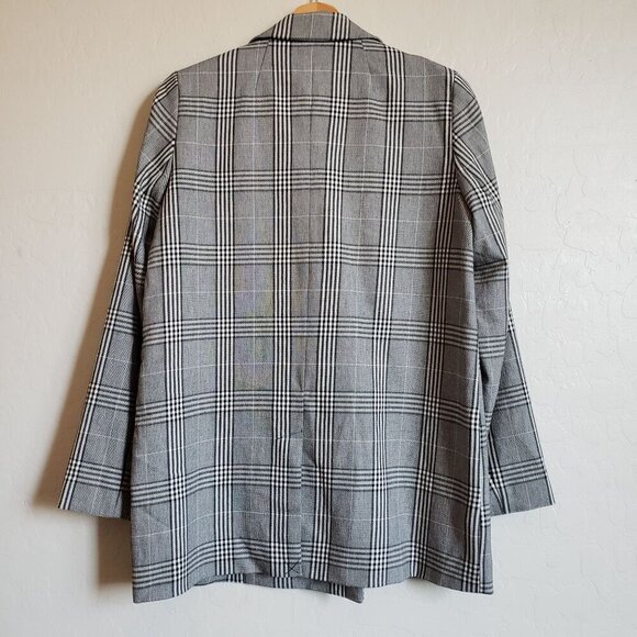 Madewell Caldwell Double-Breasted Oversized Blazer in Plaid Size Women's Small - Picture 8 of 12